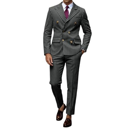 Costume Homme à Rayures Idéal pour Mariage Cérémonie et Bureau Business