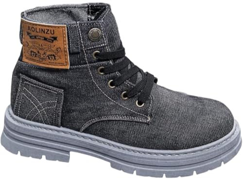 Trendy Soft Comfortable Lightweight Work Casual Jeans Boots for Men Slip Resistant High Top Shoes Proof Shoes