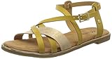 Robuster Stoff MUSTANG Damen 1308-805-6 Slingback Sandalen, Gelb (Gelb 6), 39 EU