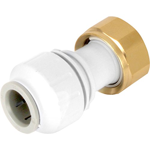 Shirenock White Straight Tap Connector 15Mm X 1/2" Bsp, 1 In Pack