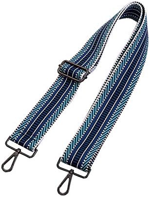 Women Girls 5.0cm Wide Purse Strap Replacement Fashion Style Multicolor Canvas 75cm-125cm Crossbody Strap for Handbags