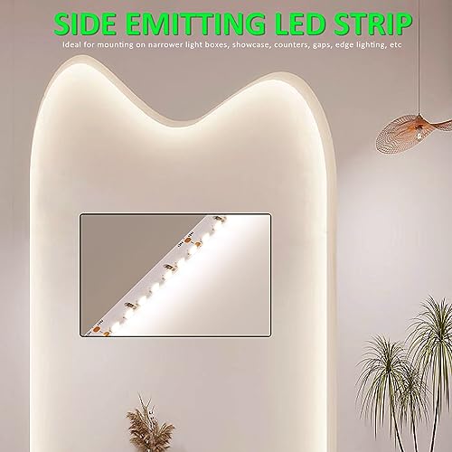 Image of JOYLIT 24V LED Strip Side Emitting 16.4FT 630LEDs 4000K Natural White, UL Listed SMD 4020 75W CRI 92+ 8000LM Super Bright Dimmable Adhesive Tape Light Indoor Task Lighting for Showcase, Cabinet