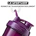 BlenderBottle Shaker Bottle with Pill Organizer and Storage for Protein Powder ProStak System, 22-Ounce, Plum