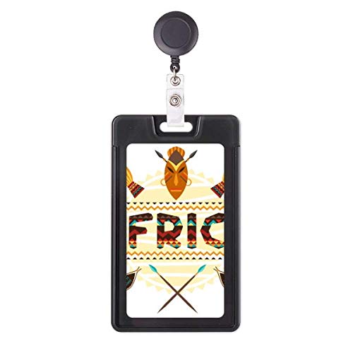 Porte-badge rétractable robuste Africa Fancy avec cordon extensible