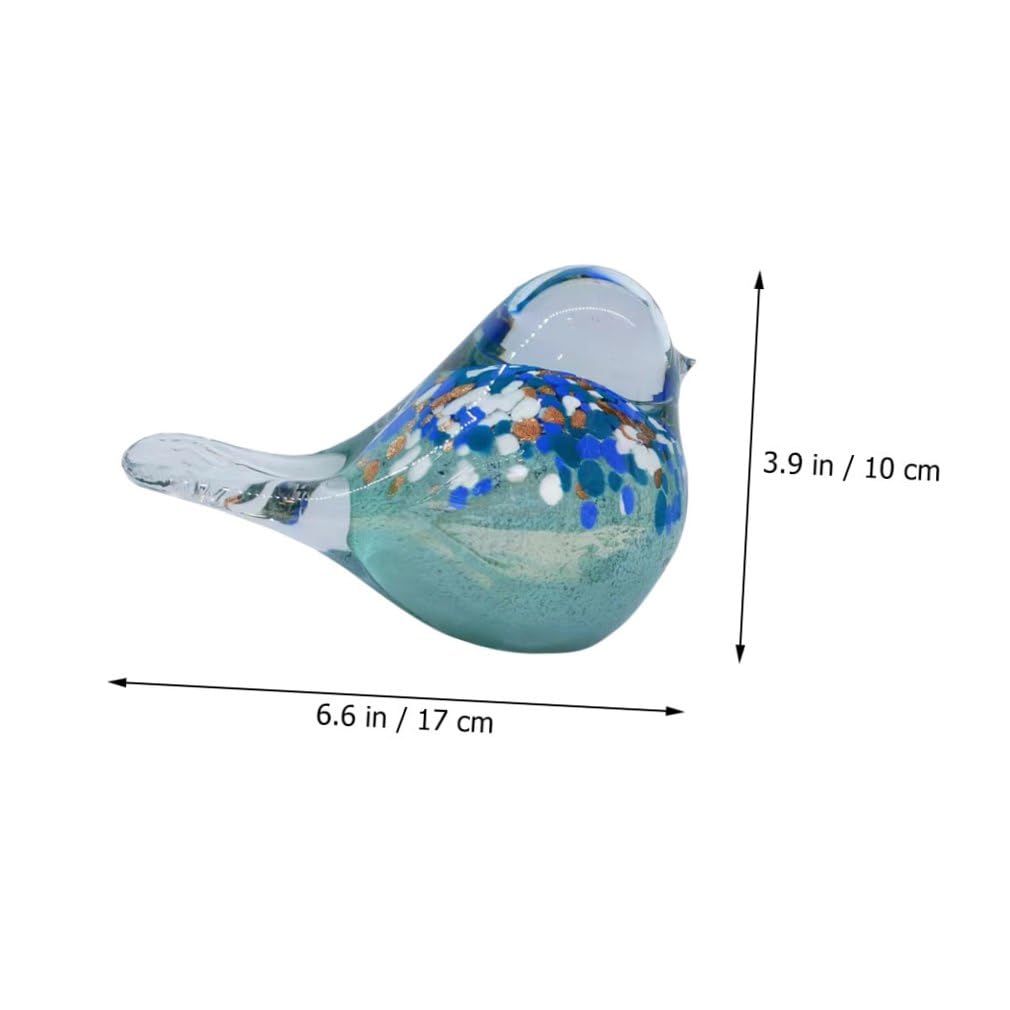 Glasvogel Dekoration als Kreative Schreibtischdekoration in Blau