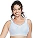 Full Figure Plus Size High Impact Wonderwire Sports Bra Underwire #9066 White/Gray