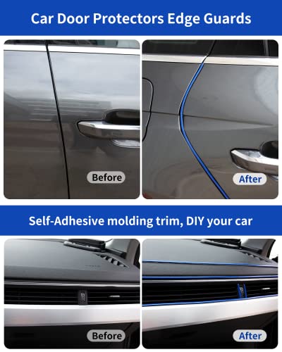 16Ft(5M) Car Trim Strip Self-Adhesive, Automotive Side Body Chrome Moulding Car Exterior Accessories For Men, Diy Car Trim Line Molding For Car Decoration Door Window #TOP3