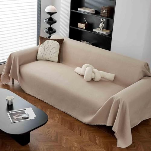 Extra große rutschfeste Sofaüberwurfdecke für 3-Sitzer-Couch, vielseitiger Bezug für Sofas, Sessel und Schlafsofas (F 180 x 280 cm)