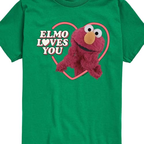 Sesame Street - Elmo Loves You Heart - Toddler and Youth Short Sleeve Graphic T-Shirt3
