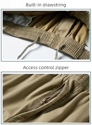 Puliam Mens Stretch Pants, EaseTactic Flex Fit Zipper-Pocket Durable Pants, Puliam Casual Plus-Size Work Pants for Men4