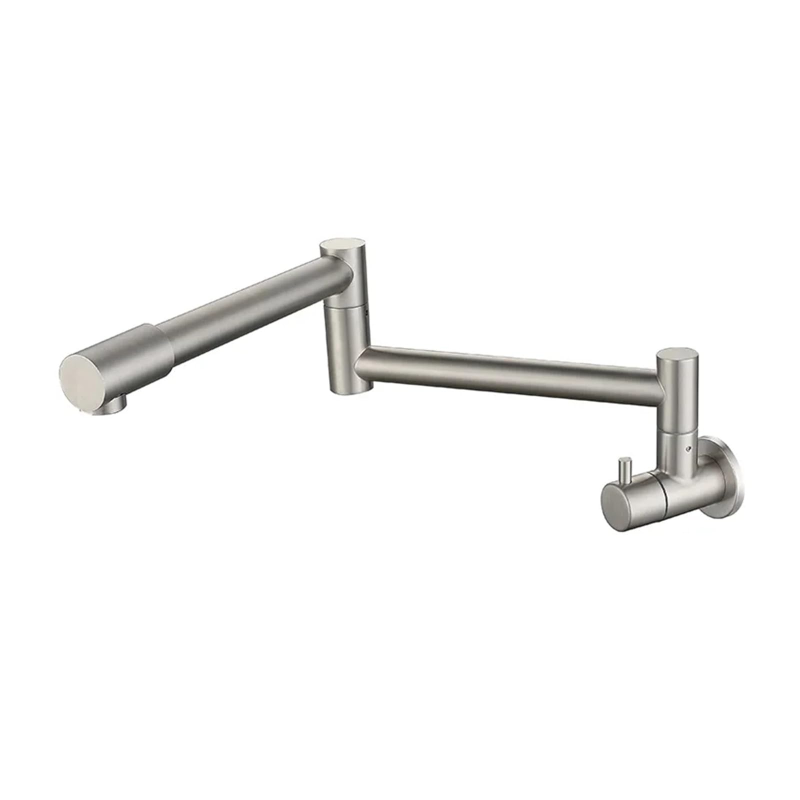 Grifos mezcladores para Fregadero Grifo Plegable de Acero Inoxidable 304 Cocina Pared Agua fría ollas Apto la mayoría los escenarios (níquel)