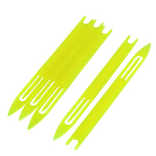 uxcell Plastic Fishermen Fishing Net Repair Netting Needle Shuttles 5 5 Pcs Yellow