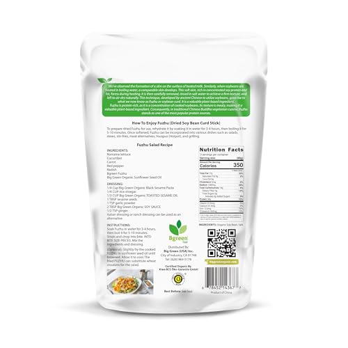 image for Big Green Organic Food - Organic Soybean Curd Sticks (Center Cut), Veg