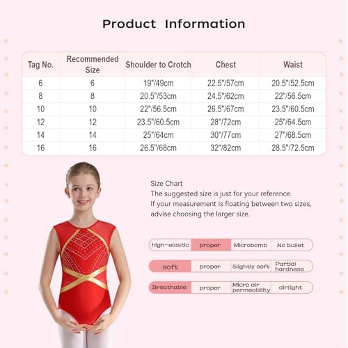 Miaeowve Voltigieranzug Mädchen Glitzer Overall - Ärmellos Mit Strass Für Ballett & Tanz