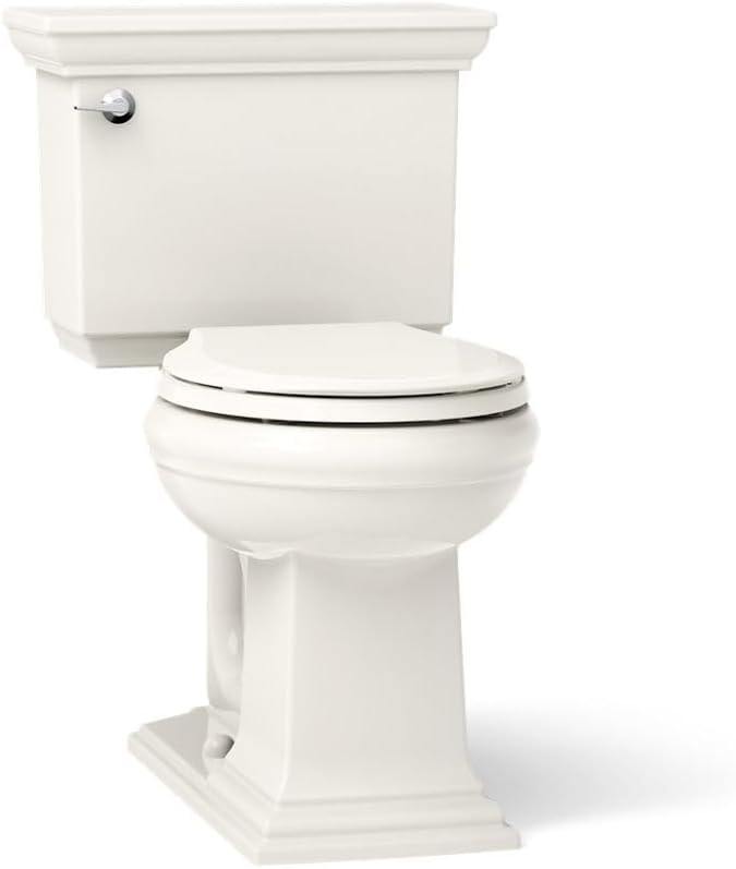KOHLER Memoirs Stately Continuousclean St Two-Piece Round-Front Toilet, 1.28 Gpf