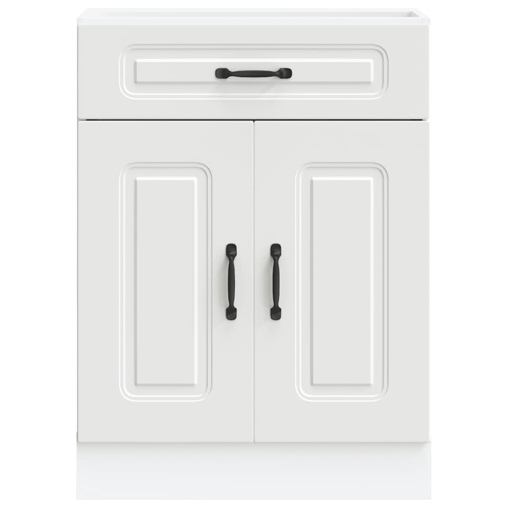 vidaXL Küchenunterschrank Kalmar Weiß Holzwerkstoff, Spülenunterschrank, Schrank Küche, Lagerschrank, Unterschrank für Küche, Küchenzeile