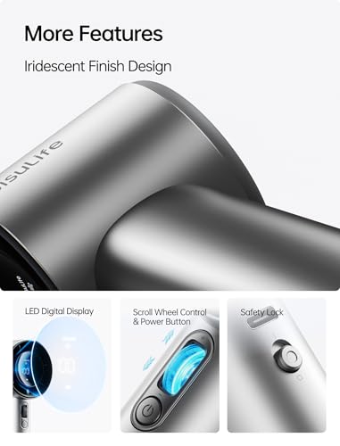 Image of JISULIFE Handheld Fan Pro1S - Next-Gen Airflow: Up to 40h Runtime, Electroplated Body - Luxury Shine, 1-100 Speed Scroll Wheel, 5000mAh-Portable Fan for Travel, Gifts for Women Men(Chrome Silver, 1Pc)