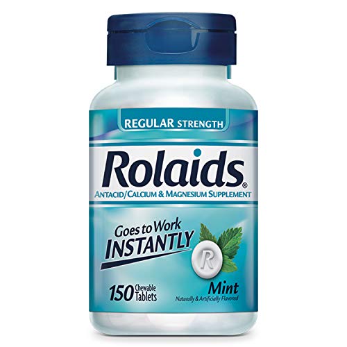 Rolaids Regular Strength Antacid Chewable Tablets, Mint, 150-Count