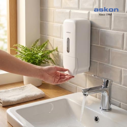 Image of Askon Liquid Soap Dispenser, Hand Wash Dispenser, 500 ml Capacity, Sanitizer Dispenser, Bathroom Dispenser