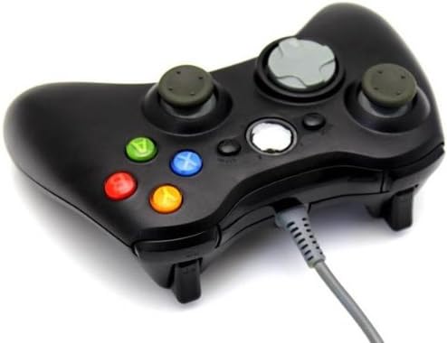 SQdeal Wired USB Controller Gamepad for PC Computer & Xbox 360 (Black - with Retail Package)