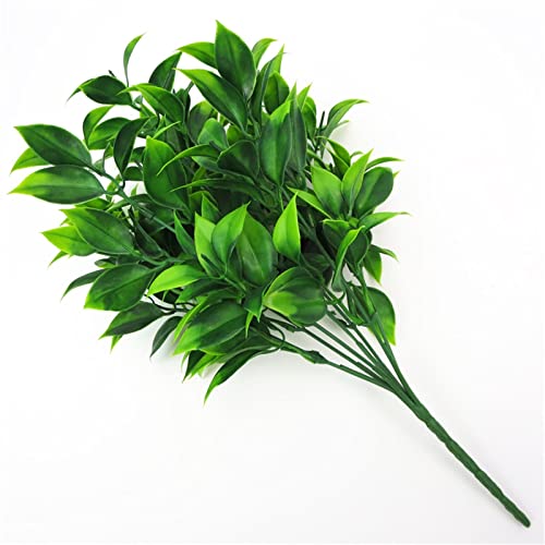 RLVYTA Plantas Decorativas 7 Ramas Plantas Artificiales para arbustos de jardín Hierba Falsa eucalipto para decoración de Tienda de hogar Planta Artificial