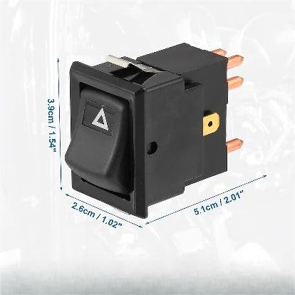 Hazard Warning Indicator Light Switch Button for Land Rover Defender 90 110 130 1987-2006, Emergency Flasher Switch Replacement OE YUF101490