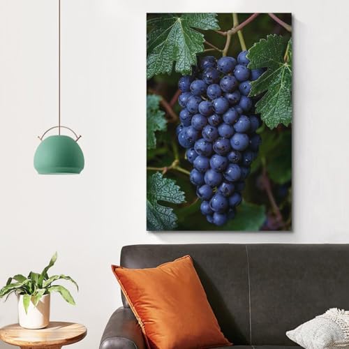 Grappe de raisin violette art mural 60x90cm pour salon accueillant - 4