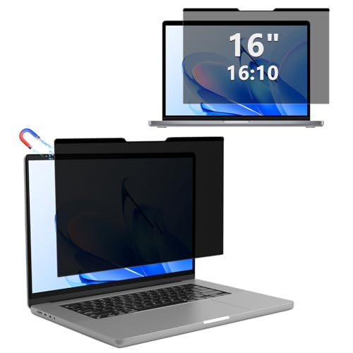 CeiBand Filtro Privacy 16 Pollici, 16:10, [Magnetico] Anti Luce Blu Pellicola, Rimovibile, Anti-Spia Pellicola Filtro Schermo Privacy per 16