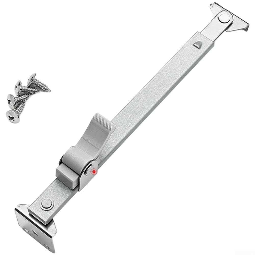 Heavy Duty Aluminum Alloy and Stainless Steel Casement Window Support Wind Stopper with Telescopic Adjustable Opening Angle for Secure Window Positioning (01)