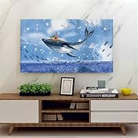 Mateju TV Housse Anti-Poussière, Lignes Vertes 32-85 Pouces Housse De