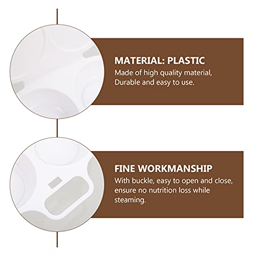 Cabilock 1 par de panelas de plástico para ovos poché, para micro-ondas, ovos, vaporizador, utensíli