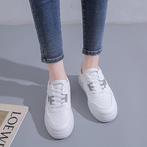 TERBOFIN Skate Shoes for Women White Walking Shoes Fashion Sneakers Casual Shoes Lightweight3