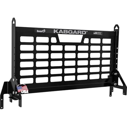 Image of Buyers Products 5404927B Kabgard Headache Rack W /Mounting Kit for Dual-Wheel Service Body Trucks, 49 Inch, Black Gloss Finish, Service Body Headache Rack Kit