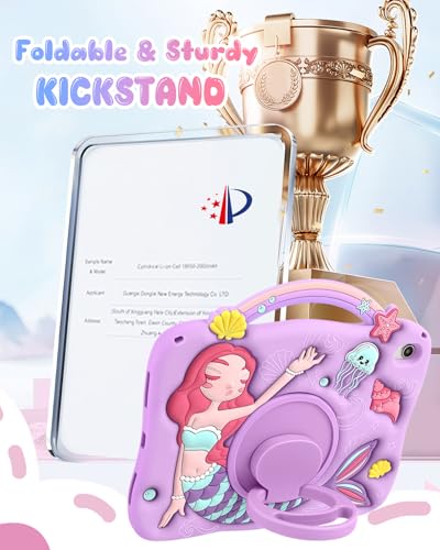 Coque iPad 10e/11e génération rotative avec sangle réglable et support Kawaii - 6
