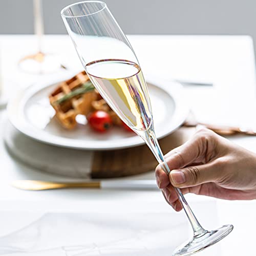 Copas de champán creativas de 180ml elegantes hechas a mano juego de 2 copas 5