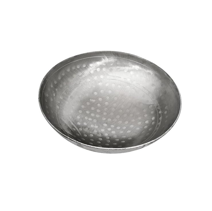 VISMAY'S Authentic Food Grade Iron Loha Kadai Pan Wok Hammered Kadhai Without Handle India's Only Smooth Edge Friendly Dishwasher Safe Gas Compatible 10 Years Warranty Includes Free Scrubber- 2 Litre