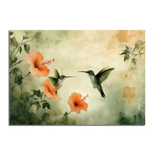 Cuadros decorativos modernos en verde salvia para renovar la pared del dormitorio principal