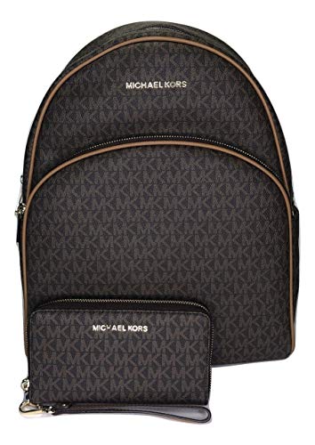 MICHAEL Kors Abbey: Mochila grande con Jet Set de viaje para teléfono plano  marr