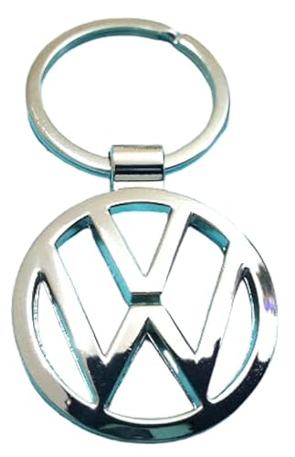 prodigital Llavero con logotipo de la marca de coche, de acero cromado, resistente e inalterable, W Acero, Talla única