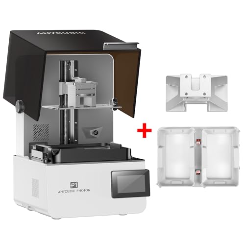 Paquete ANYCUBIC Photon P1 Impresora 3D Resina y ANYCUBIC Photon P1 Resina Impresora 3D Kit de Impresión de Doble Material, Película de Liberación de Olas, Alta Precisión