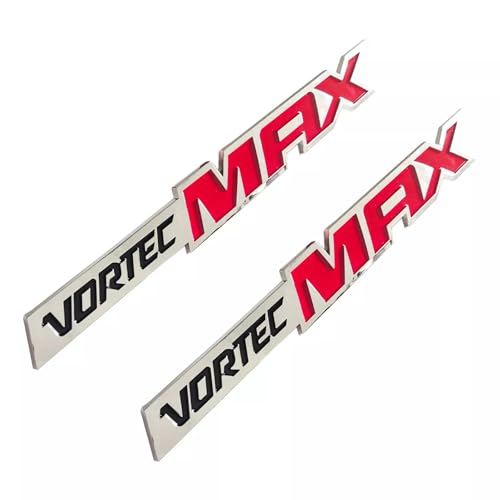 Image of Car 3D Side Door Tailgate Badges Emblem Decals Replacement for Vortec MAX 3Pcs (Silver Red)