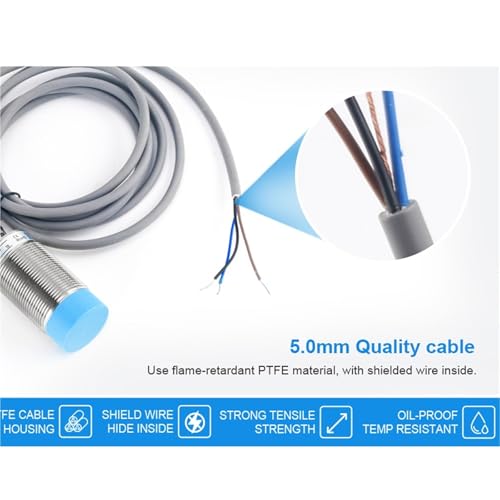 Capteur de mouvement métal M30 avec câble PTFE ultra robuste PNP NO
