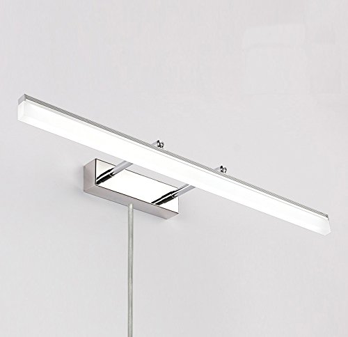 STGLIGHTINGLED 9W Adjustable Mirror Lighting Silver Body Mirror Cabinet Wall Lamp Bathroom Nordic Modern Minimalist Light Fixtures Makeup Lighting with UL Plug-in Cord BD0759