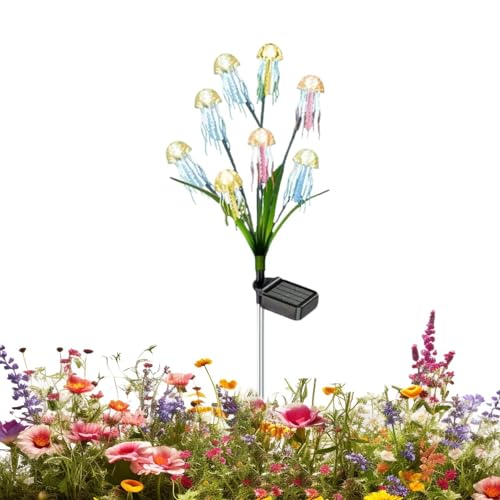 Luces solares para jardín con diseño de medusa LED impermeables para decorar exteriores