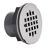 EZ-FLO 15316 ABS Drop-In Round Shower Drain with Stainless Steel Snap-in Grid, 2-inch