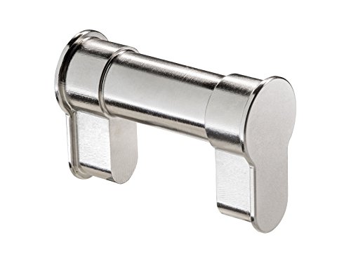 EASYBLIND Universal-Blindzylinder verstellbarer und feuerfester Profil-Zylinder 50-76 mm Türstärke vernickelt mit Steckmechanismus