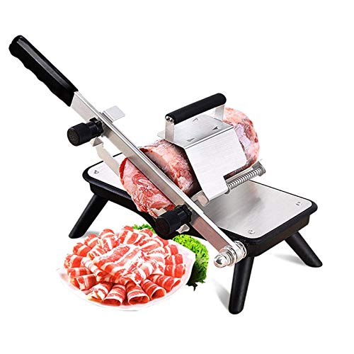 YFGQBCP aufschnittmaschine Manuelle Fleischschneider, Edelstahl Fleischschneider, Deli Food Slicer Manuelle Rippen…