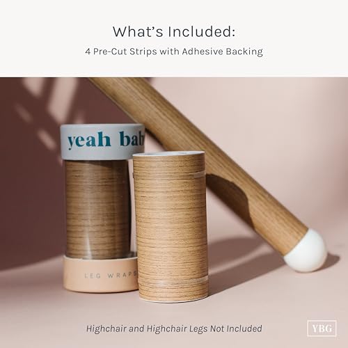 Image of Yeah Baby Goods Highchair Leg Wraps (Cherry) - Compatible with The IKEA Antilop Highchair - Stylish IKEA High Chair Accessories w /Easy Self-Adhesive
