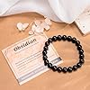 Massive Beads Black Obsidian - Stone of Pleasure - Handmade Yoga Stretch Elastic Bracelet Natural Stone Crystal Healing Power Energy Gifts for Unisex Adult 4mm #2