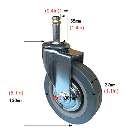 Roulette de transport de meubles LUNEZY : la qualité d'une roulette pivotante robuste de 10,2cm - 3